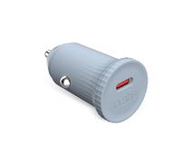 SBS Caricatore auto con materiali riciclati GRS, porta USB-C da 25 Watt, presa 12V accendisigari, compatto, eco-friendly, Blu