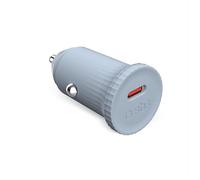 SBS Caricatore auto con materiali riciclati GRS, porta USB-C da 25 Watt, presa 12V accendisigari, compatto, eco-friendly, Blu