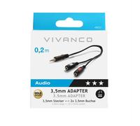 Sbs - Cavo Audio Da Jack 3,5 Mm M A 2 Jack 3,5 Mm F-nero SBS