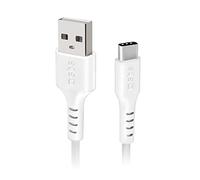 SBS cavo dati e ricarica con connettori USB-A e USB-C, lungo 1,5m. con finitura antigroviglio, per Samsung, Oppo, Huawei, Xiaomi, MacBook, iMac, pc, tablet, bianco