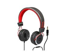SBS Cuffie Studio Mix DJ con padiglioni morbidi regolabili, archetto imbottito, filo con cavo jack 3,5mm per smartphone, tablet e pc, rossonere