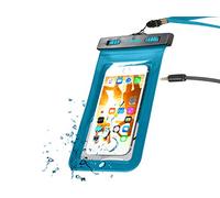 SBS Custodia impermeabile per Smartphone fino a 5,5 pollici, certificazione IPX8, con jack 3,5 mm incluso per uso auricolari, laccetto da collo, doppia chiusura di sicurezza