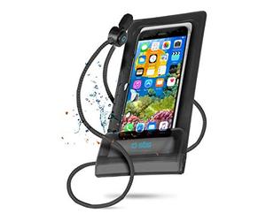 SBS Custodia Impermeabile per Smartphone iPhone, Samsung, Oppo, Xiaomi, Huawei fino a 6,5”, Finestra Touch Trasparente, Laccio da Collo, IPX6, Nero