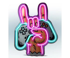 SBS Insegna Luminosa a LED "Game On Rock" con effetto neon per interni