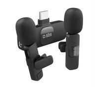 SBS - TEKIT2MICTYCBTK - Kit microfono wireless 2 Pezzi - Nero