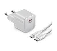 SBS - Kit caricatore 30W USB-C Power Delivery e cavo USB-C 1,5 m con rivestimen
