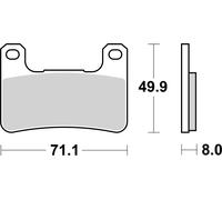 sbs Kit pastiglie freni Anteriore 806DC