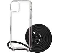 Cover trasparente con laccio da collo colorato per iPhone 13