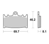 Pasticca Freno SBS p631-dc Moto Motore Ricambi Ciclomotore