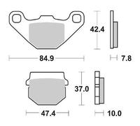 PASTIGLIE FRENO SBS 102 HF PEUGEOT VIVACITY 100 2005
