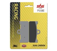 PASTIGLIE FRENO ANTERIORE RACING SBS 711 DC DUAL CARBON NISSIN 4 PISTONI RACING