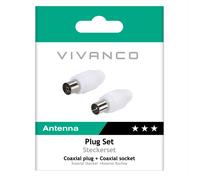 Sbs - Plug Set Coax Plug A. Coax Socket-bianco SBS