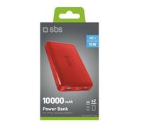 SBS TTBB10000FASTR batteria portatile Polimeri di litio (LiPo) 10000 mAh Rosso