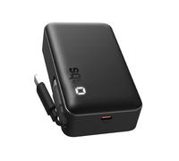 SBS PowerBank 10000mAh, 20W Power Delivery (PD 3.1 PPS) | Power Bank con Ricarica Rapida con Cavo USB-C Integrato, AFC, USB-C, USB-A, Caricabatterie Portatile da Viaggio, Nero