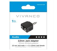Sbs - Sdoppiatore Audio Jack 3,5 Mm-nero SBS
