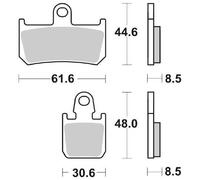 SET 4 PASTIGLIE FRENO SBS 839 DS DUAL SINTER YAMAHA YZF R1 (RN191 192)(4C8) 1000