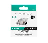 Vivanco VVANSHILD2M1F connettore coassiale 1 pz