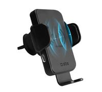 SBS Supporto con Ricarica Wireless 15W per Smartphone iPhone, Samsung, Oppo, Xiaomi, portacellulare Ricarica Rapida Qi, Clip per Bocchetta di areazione, Chiusura Automatica