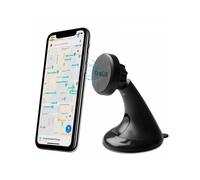 SBS Supporto Magnetico da Parabrezza o Cruscotto, Universale per Cellulari, Portacellulare da Auto a Sgancio Rapido, 2 Piastre Metalliche per Fissare Telefoni E Cover Incluse