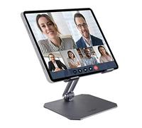 SBS Supporto tablet regolabile, porta tablet universale in alluminio, pieghevole, portatile e leggero, inclinazione a 180°