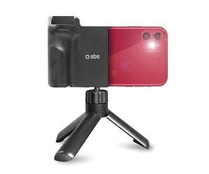 SBS Supporto treppiede universale per smartphone Android e iPhone, impugnatura per vlog, Instagram reel, streaming YouTube e Facebook, telecomando wireless incluso