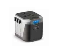 SBS Adattatore da Viaggio Universale con Spine EU, UK, ES e aus, Prese internazionali usate in Oltre 150 Paesi nel Mondo, Ricarica Rapida Smartphone e Tablet