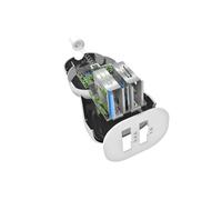 SBS TECR2USB24AWFAST MINI CARICABATTERIE AUTO 2400MAH 2USB BIANCO