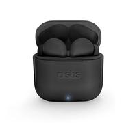 SBS auricolari TWS Beat Free compatibili con celluari Samsung, Oppo, Xiaomi, Huawei, iPhone 15/14/13 e precedenti, auricolari true wireless neri con touch control, cavetto e gommini inclusi