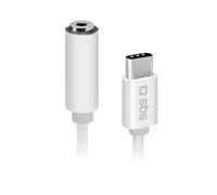 SBS TEINTJACKTYCFMW ADATTATORE TYPE-C/JACK 3,5MM M/F BIANCO
