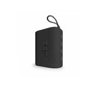 JAZ cassa wireless mini con laccio, speaker portatile, 3 Watt di potenza, compatibile con chiavette USB, schede SD, cavo AUX, mcirofono integrato, controlli multifunzione, in tessuto, nero