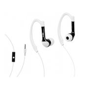 SBS Auricolare in-Ear con conettore Jack 3.5mm, Archetti per le Orecchie, Microfono e Tasto di Risposta, giallo e nero