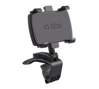 SBS Mobile Supporto auto TESUPPWHEELK Orientabile 360° con gancio per smartphone fino a 7" Nero