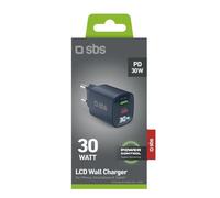 SBS TETRGANLCD1USB1C30B Caricabatterie per dispositivi mobili Universale Blu AC Ricarica rapida Interno