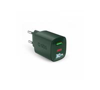 SBS TETRGANLCD1USB1C30G Caricabatterie per dispositivi mobili Universale Verde AC Ricarica rapida Interno