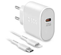 SBS TETRKITPD20LIGW ALIM.RETE USB-C 20W CAVO LIGHTNING/USB-C