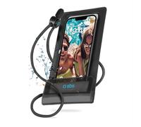 SBS Custodia Impermeabile per Smartphone iPhone, Samsung, Oppo, Xiaomi, Huawei fino a 6,5”, Finestra Touch Trasparente, Laccio da Collo, IPX6, Nero