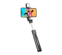 SBS Treppiede Smartphone con LED, Bastone Selfie con Telecomando Wireless, Asta Selfie per iPhone, Samsung, Oppo, Xiaomi, Cavo di Ricarica e Custodia Inclusi