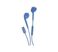 Music Hero auricolari a filo USB-C, cuffiette USB-C, comandi integrati, microfono, semi in-ear, blu