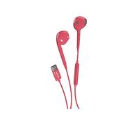 Music Hero auricolari a filo USB-C, cuffiette USB-C, comandi integrati, microfono, semi in-ear, rosa