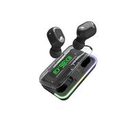 Music Hero auricolari TWS wireless con custodia di ricarica, schermo LCD, microfono integrato, musica e chiamate per 3 ore, comandi touch, nero