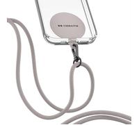 case&me cordino per cellulare, laccio da cellulare, tracolla, laccetto regolabile, placcheta inclusa, grigio