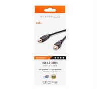 Sbs - Usb 2.0 Cert.cavo Plug A- Plug B,3 M-nero SBS
