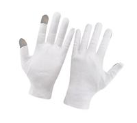 Sbshiouu 2. Guanti in cotone traspirante, leggeri, unisex, per lavoro all'aperto e operazioni telefoniche, guanti traspiranti unisex, Touch screen bianco m, Taglia unica