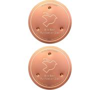 Sbshiouu Bagno per uccelli disco in rame 0,6 mm rinforzato pulizia con triplo punto fisico sicuro acqua pulita bassa manutenzione accessorio per bagno per uccelli