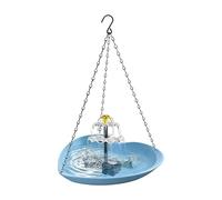 Sbshiouu Bagno solare a forma di cuore per uccelli con dettaglio di drenaggio automatico facile manutenzione fontana a più livelli mangiatoia per uccelli fontana solare per uccelli