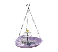 Sbshiouu Bagno solare a forma di cuore per uccelli con dettaglio di drenaggio automatico facile manutenzione fontana a più livelli mangiatoia per uccelli fontana solare per uccelli