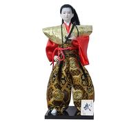 Sbshiouu Bambole samurai giapponesi, 30,5 cm, statuetta maschile in kimono per collezionisti e casa