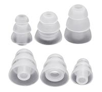 Sbshiouu Confezione da 6 Auricolari universali in Silicone da 3, 8 mm con Design a Tripla Flangia per l ' Isolamento Acustico e migliora Auricolari in Silicone con Isolamento Acustico dei Bassi