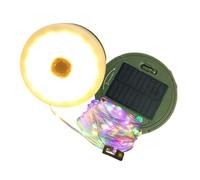 Sbshiouu Luce di campeggio solare pratica con la stringa di atmosfera che accende la struttura di 10m per i viaggiatori e gli appassionati all'aperto solare