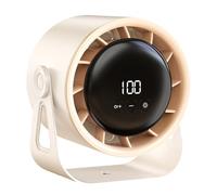 Sbshiouu Pratico ventilatore da scrivania USB con controllo continuo della velocità display digitale per uffici domestici e ventola di regolazione multiangolo da viaggio